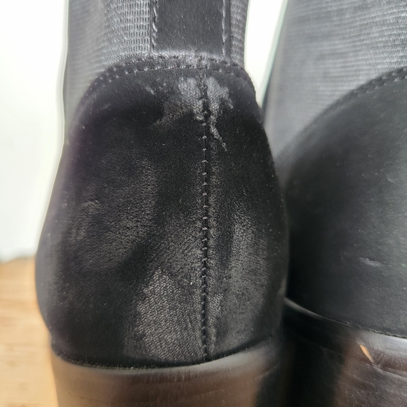 Steve Madden Naomi Velvety Ankle Boot with Block Heel - Picture 9 of 9